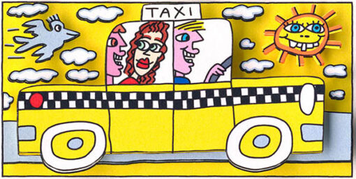 A mellow yellow taxi cab