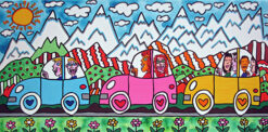 Driving through the Alps