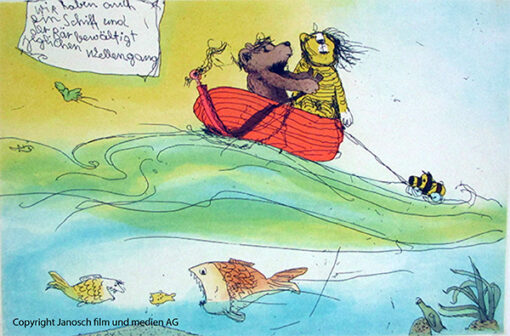 Wir haben auch ein Schiff und der Bär bewältigt jeglichen Wellengang