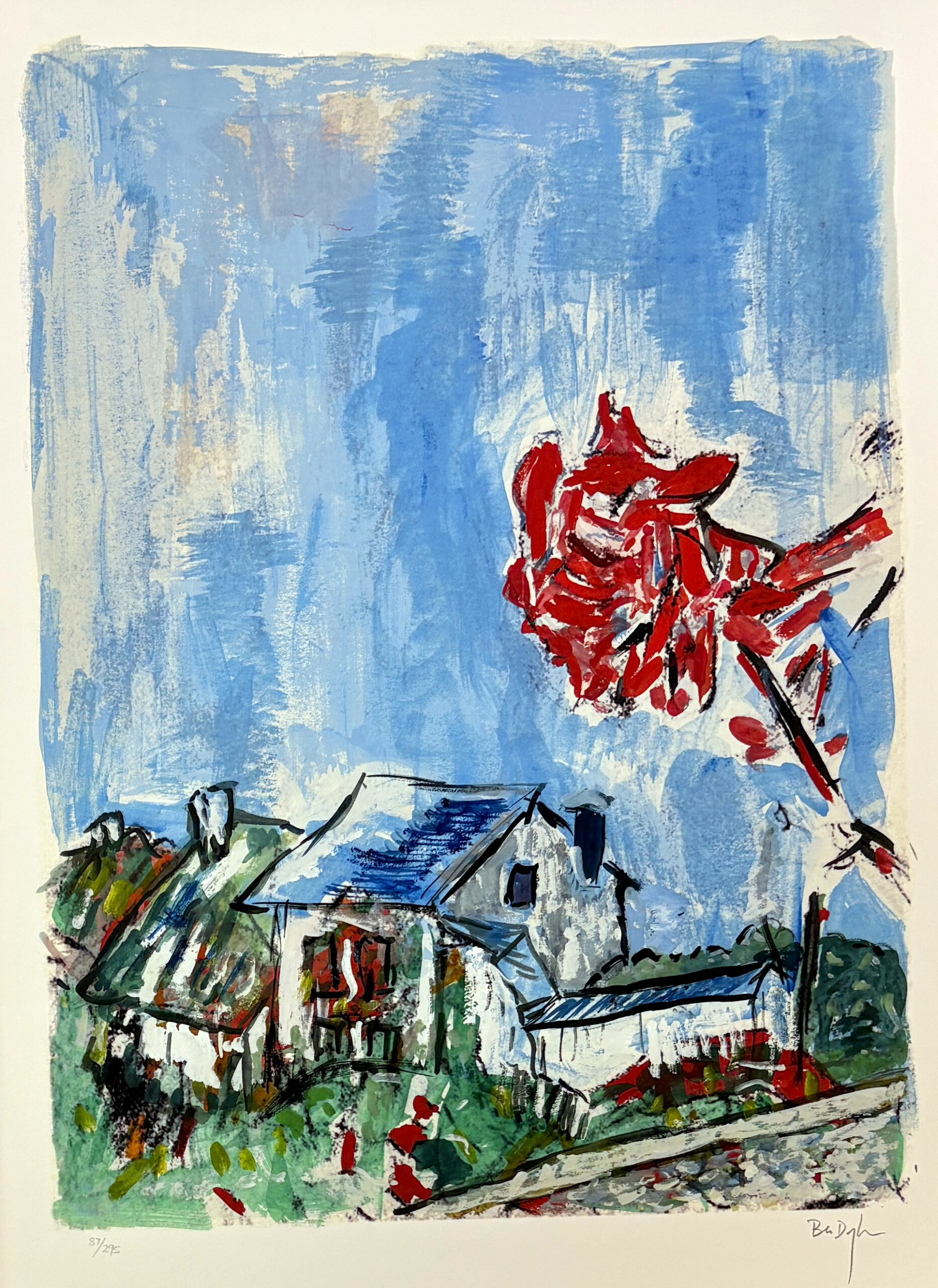 Rose on a hill side