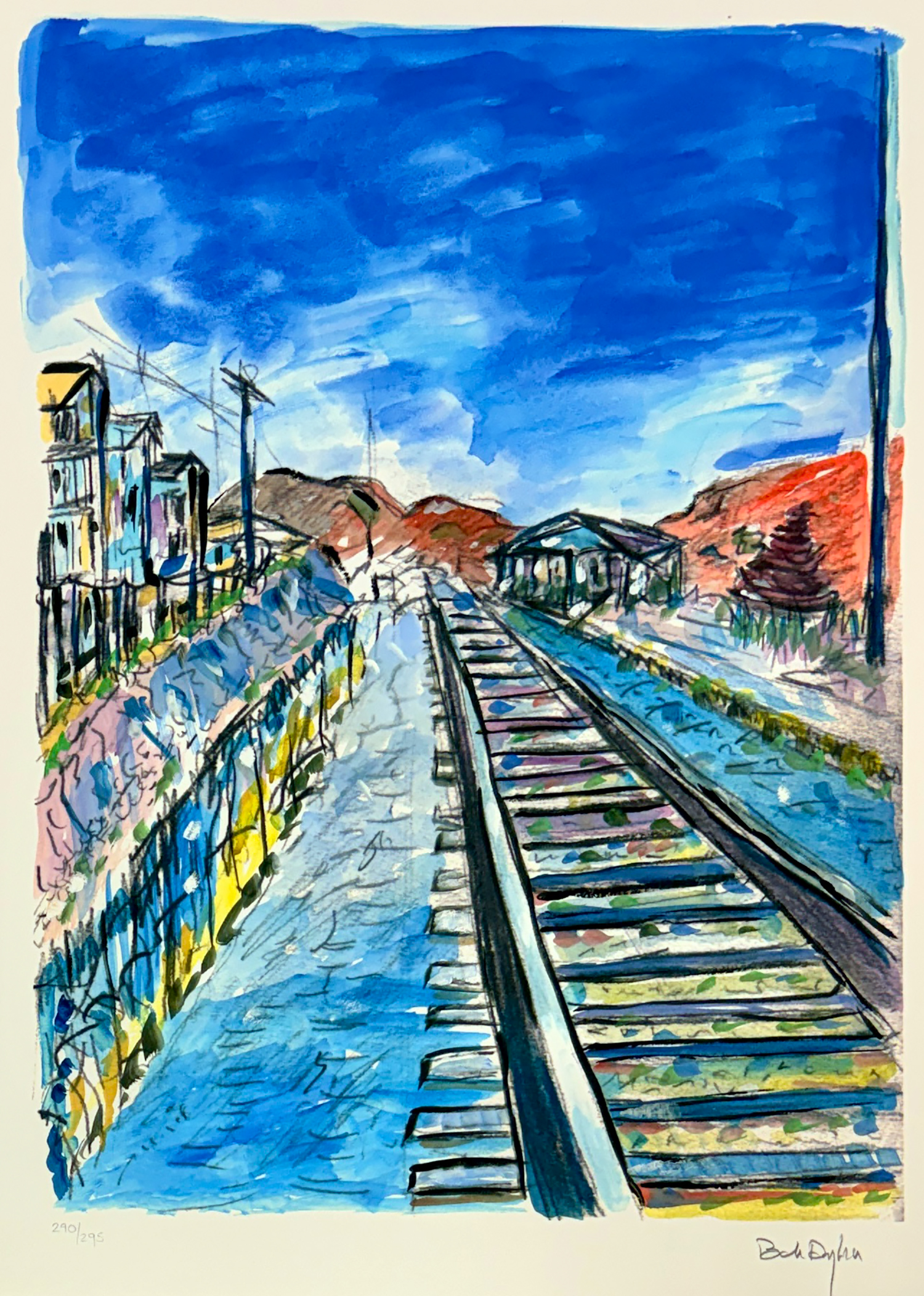 Train tracks - blue sky