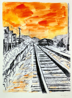 Train tracks - orange medium