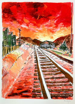 Train tracks - red medium