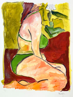 Woman on a bed